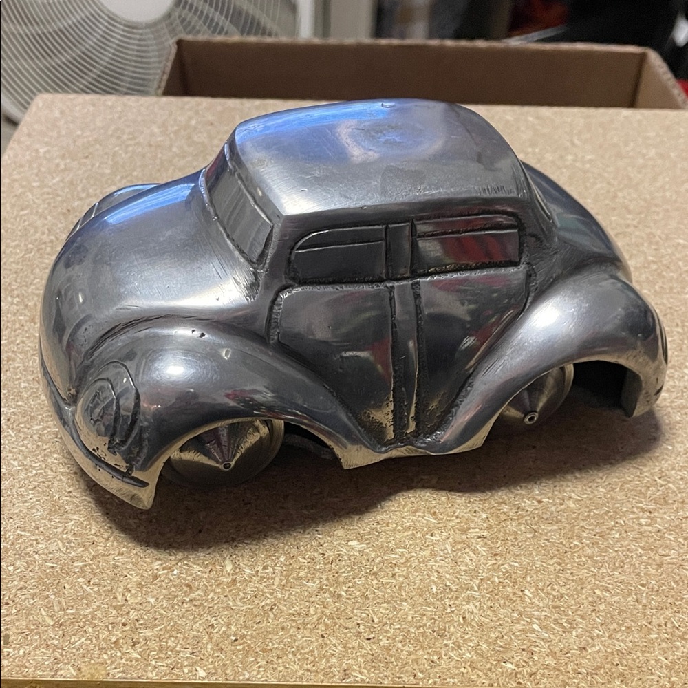 Vintage Silver Car Model Home Accent